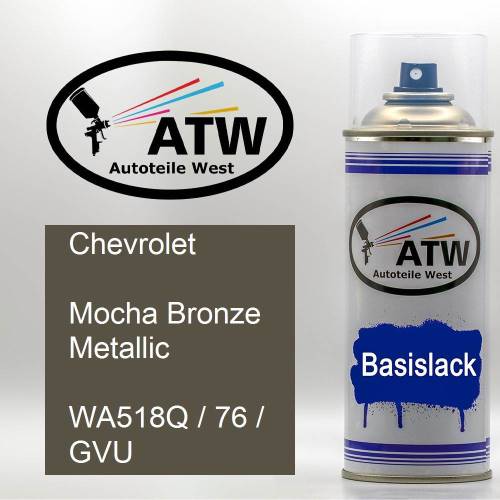 Chevrolet, Mocha Bronze Metallic, WA518Q / 76 / GVU: 400ml Sprühdose, von ATW Autoteile West.